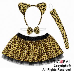 SET LEOPARDO VINCHA MO�O POLLERA Y COLA